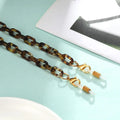 Lemegeton Fashion Leopard Acrylic Glasses Chain Face Mask Lanyard Chains for Women Men Neck Holder Sunglasses Straps Cord Gift