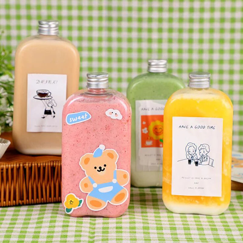 Plastic Bottles For Drinks Storage Containers Drinking Water Bottles Plastic Water Bottle With Lids Caps Dropshipping
