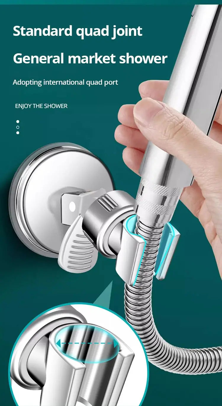 Adjustable Shower Rack Suction Cup Type Lotus Canopy Bracket Handheld Shower Head Bathroom Nozzle Fixed Base