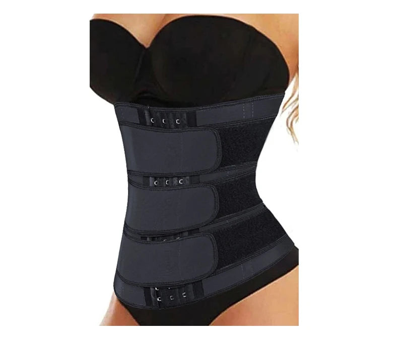 Women Waist Trimmer Tripple Belts Waist Trainer Shaperwear Tummy Control Slimming Fat Burning For Postpartum Sheath Belt