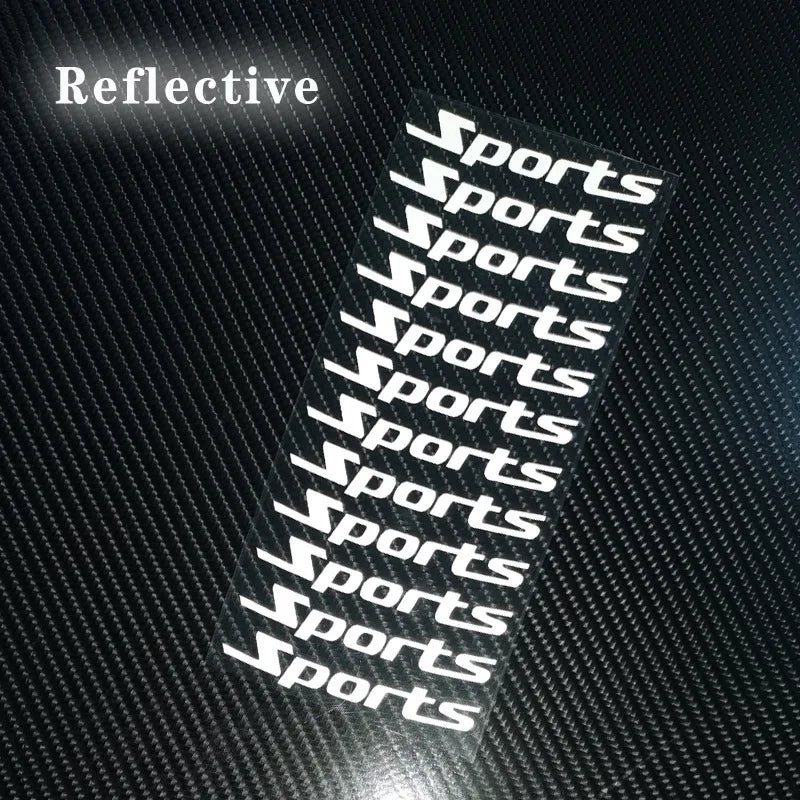 12pcs Motorcycle Hub Stickers Sport Stripe Wheel Rim Waterproof Vinyl Decals Removable Motorbike Hub Decoration Hub Accessories