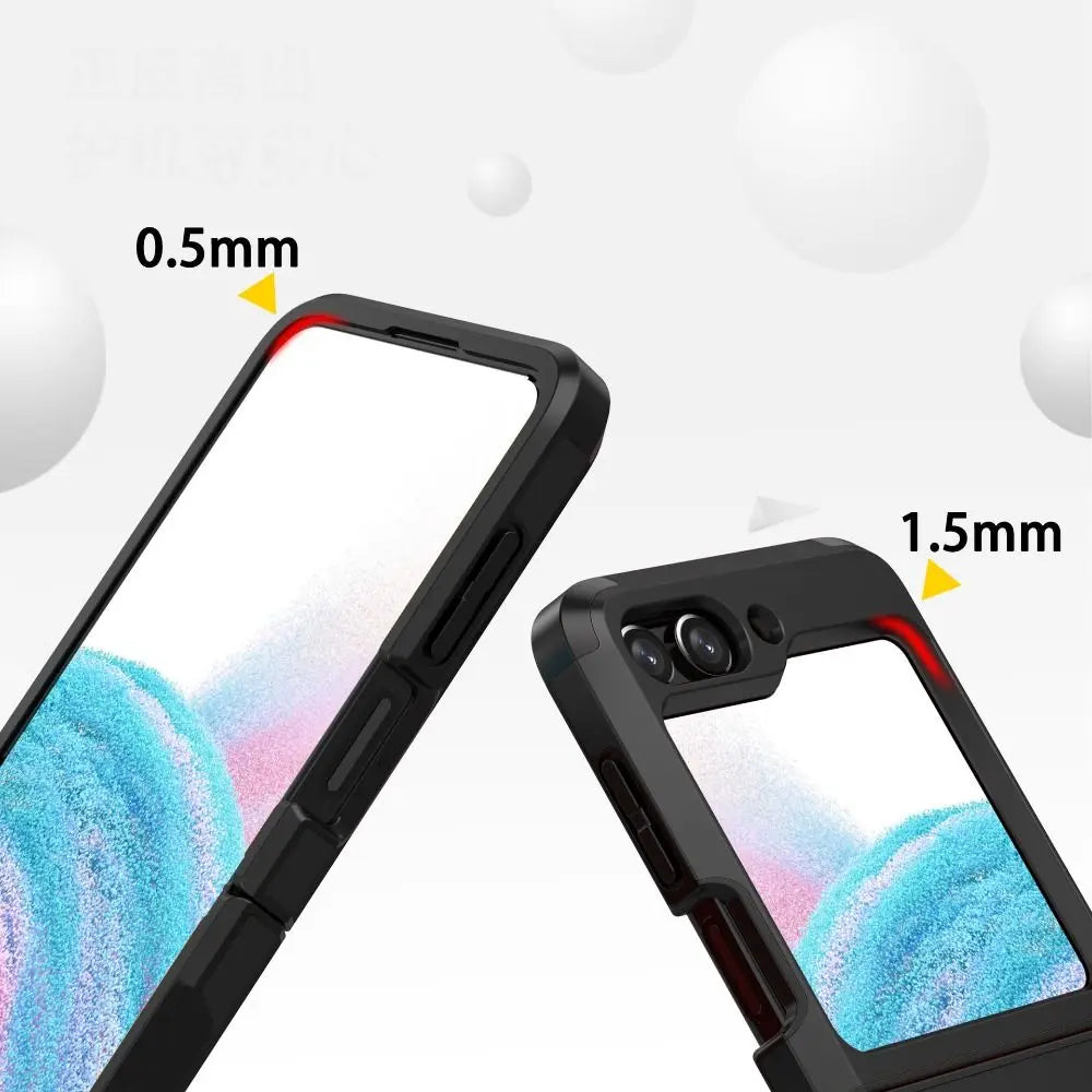 New Armor Hinge Phone Cover Shock Proof Mobile Phone Protector PC TPU Phone Full Cover For Samsung Galaxy Z Flip5