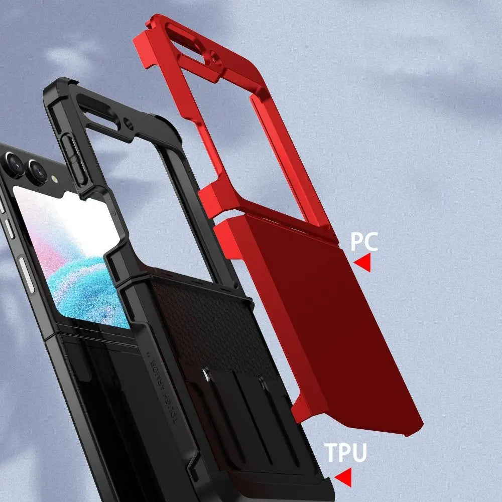 New Armor Hinge Phone Cover Shock Proof Mobile Phone Protector PC TPU Phone Full Cover For Samsung Galaxy Z Flip5