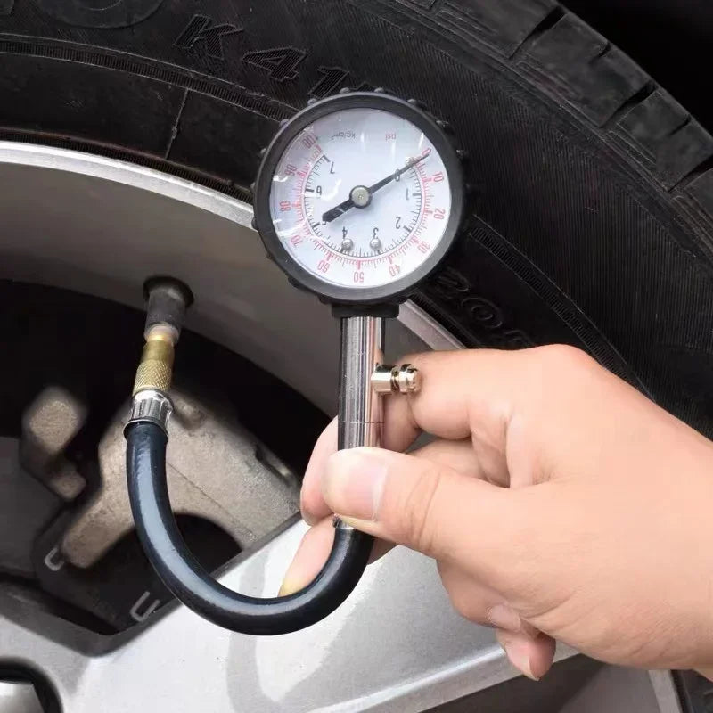100Psi Car Tyre Air Pressure Tester High-precision Long Tube Tire Gauge Meter For Auto Motorcycle Truck Bike Measurement Tools
