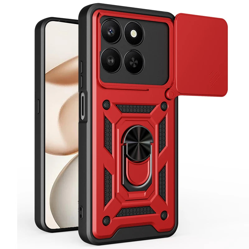 For Honor 400 Smart 5G Case Shockproof Magnetic Armor Slide Lens Phone Cover For Honor 400 Smart Case Cell Phone Coque Fundas