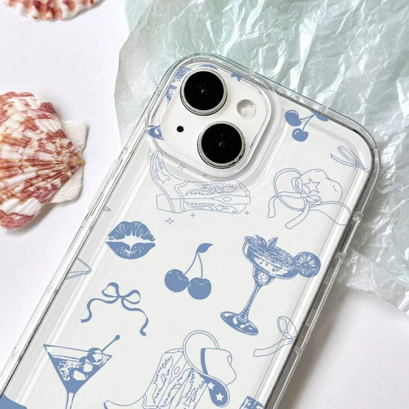 For iPhone 16 15 14 13 12 11 Pro Max Case﻿ Western Boot Pattern Bowknot Soft Phone Cover For iPhone XSMax XR X 7 8 Plus SE Funda