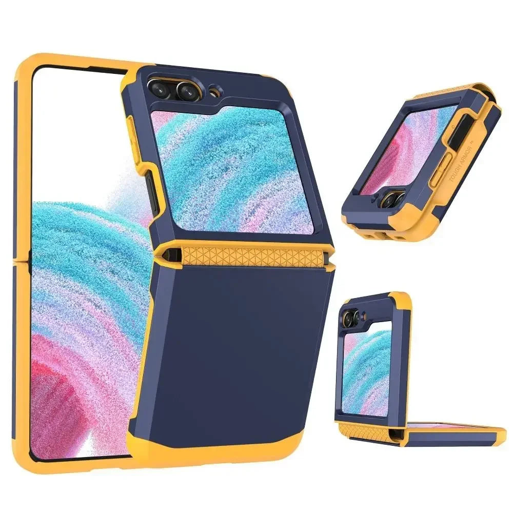 New Armor Hinge Phone Cover Shock Proof Mobile Phone Protector PC TPU Phone Full Cover For Samsung Galaxy Z Flip5