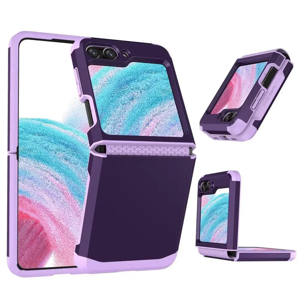 New Armor Hinge Phone Cover Shock Proof Mobile Phone Protector PC TPU Phone Full Cover For Samsung Galaxy Z Flip5