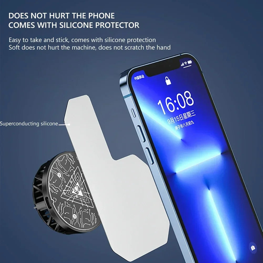Phone Radiator Magnetic Suction Heat Dissipation Patch Pad For Smartphone Genshin Impact Game Heat Dissipation Fan Accessories