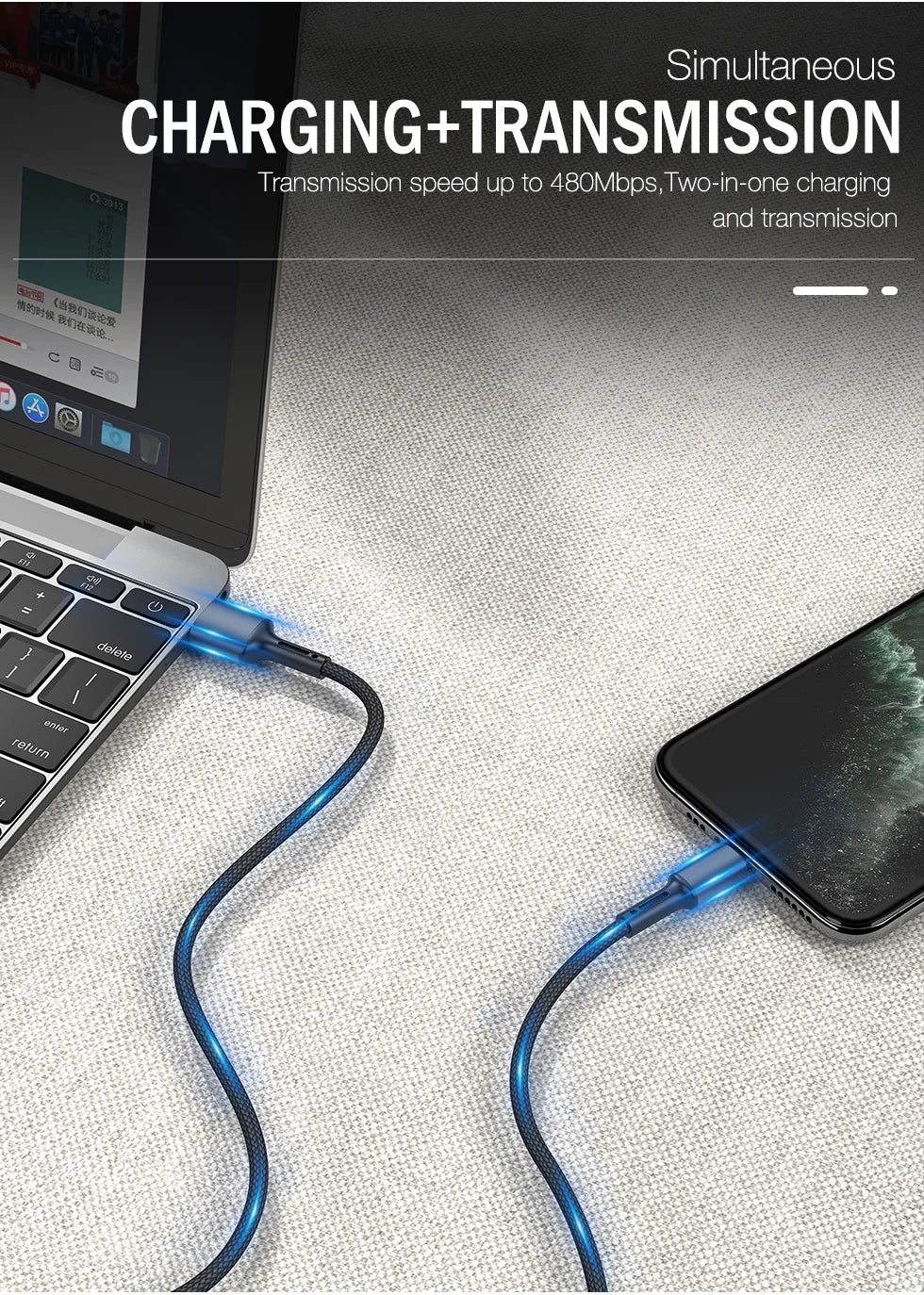 Fast Charging USB Charger Cable For iPhone 14 13 12 11 Xs Max Xr X 8 7 6 Plus 5 SE iPad Origin Mobile Phone Long Data Cord 2m 3m