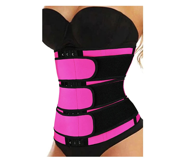Women Waist Trimmer Tripple Belts Waist Trainer Shaperwear Tummy Control Slimming Fat Burning For Postpartum Sheath Belt