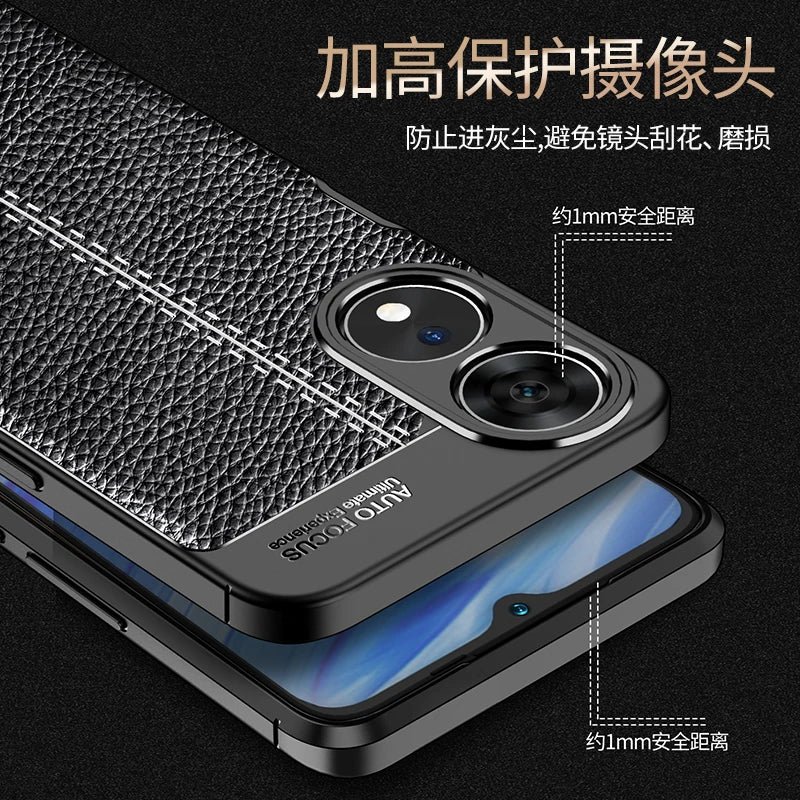 For OPPO A78 5G Case Cover OPPO A 78 A78 5G Capas New Armor Phone Back Soft Shockproof Bumper TPU Leather Fundas OPPO A78 Cover