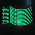 12pcs Motorcycle Hub Stickers Sport Stripe Wheel Rim Waterproof Vinyl Decals Removable Motorbike Hub Decoration Hub Accessories