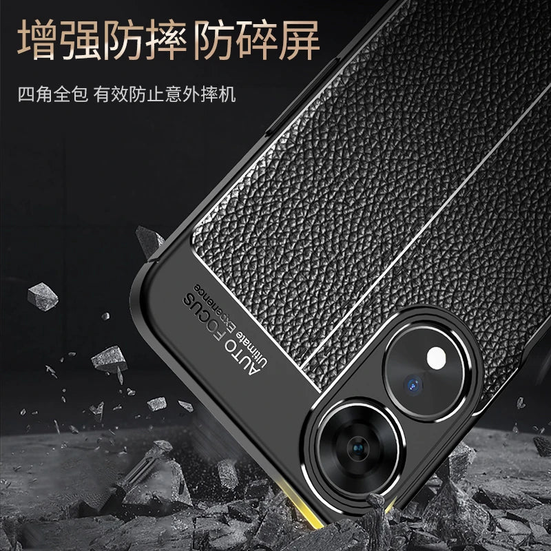 For OPPO A78 5G Case Cover OPPO A 78 A78 5G Capas New Armor Phone Back Soft Shockproof Bumper TPU Leather Fundas OPPO A78 Cover