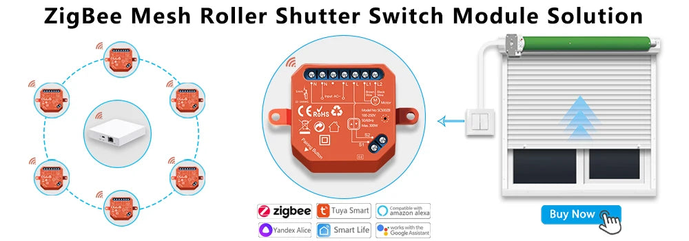 Tuya Smart Life WiFi Curtains Blinds Switch Roller Shutter Electric Motor Google Home Alexa Voice Control Connected House Engine