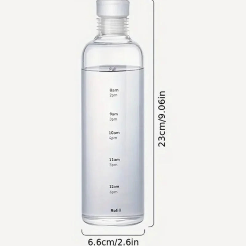 [High-Quality Water Bottle] Transparent Water Bottle with Blue Lid | Durable PC Material, Leak-Proof Design