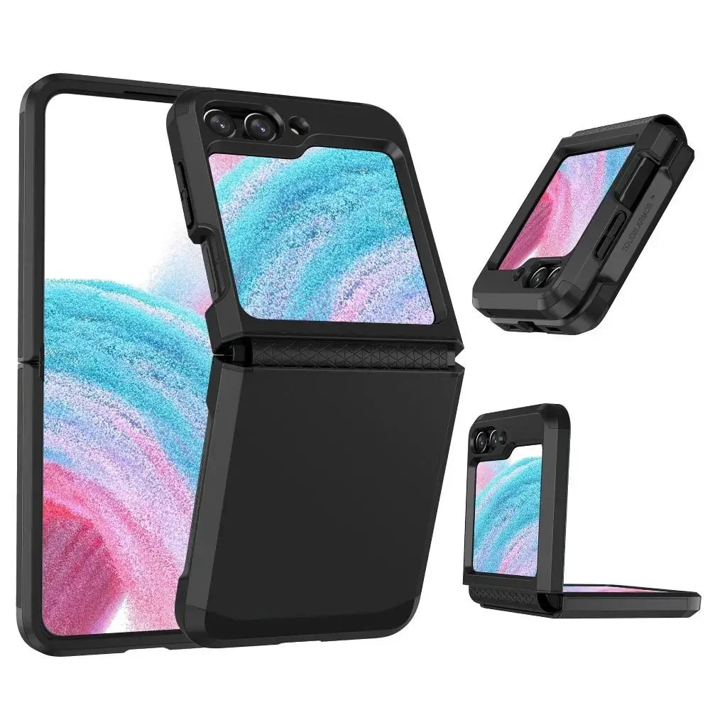 New Armor Hinge Phone Cover Shock Proof Mobile Phone Protector PC TPU Phone Full Cover For Samsung Galaxy Z Flip5