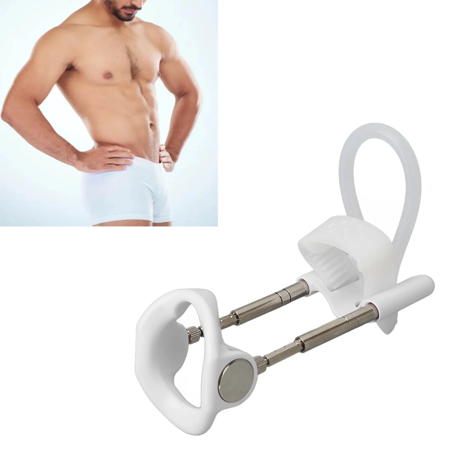 Massage Men Bracket Kit Elastic Portable Comfortable Grip Men Massage Extender Rod Kit For Home Travel Men Bracket Stretcher Kit
