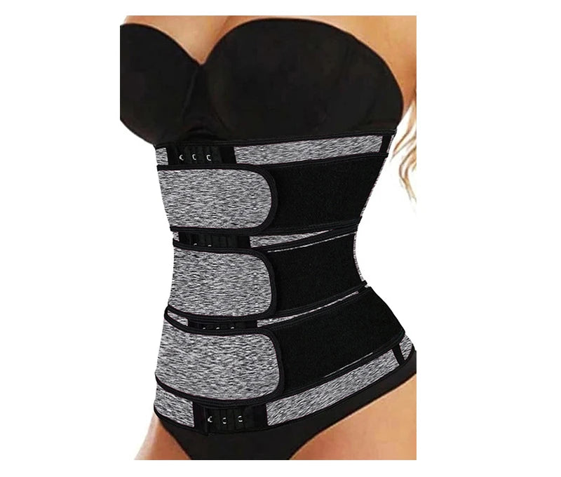 Women Waist Trimmer Tripple Belts Waist Trainer Shaperwear Tummy Control Slimming Fat Burning For Postpartum Sheath Belt