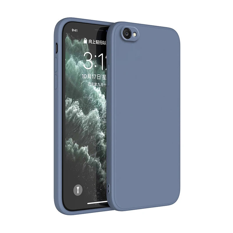 For iphone 7 Case iphone 6 6s 7 8 Plus SE 2020 2022 Cover Square Matte Silicone Luxury Classic Phone Cover Funda