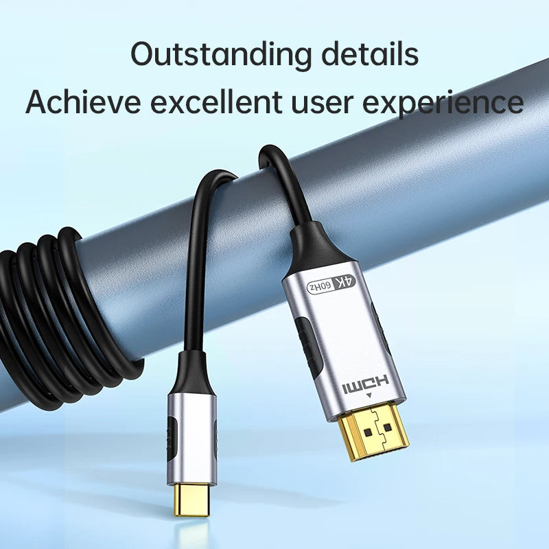 8K USB C to HDMI Cable 2.1 Adapter 32.4Gbps 4K@120Hz HDR10+ Dolby Vision for MacBook Pro/M1/M2/Cord for Laptop Tablet Galaxy S24