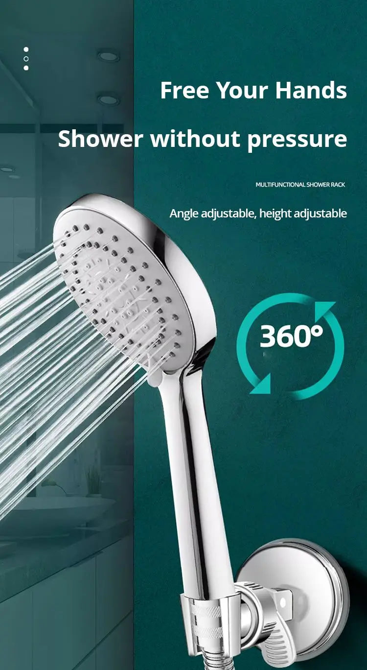 Adjustable Shower Rack Suction Cup Type Lotus Canopy Bracket Handheld Shower Head Bathroom Nozzle Fixed Base