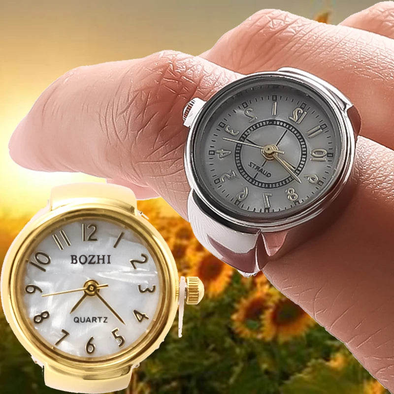 Fashion Rings Finger Watches Fashion Party Quartz Watches Unisex Couple Rings Jewelry Gift Real