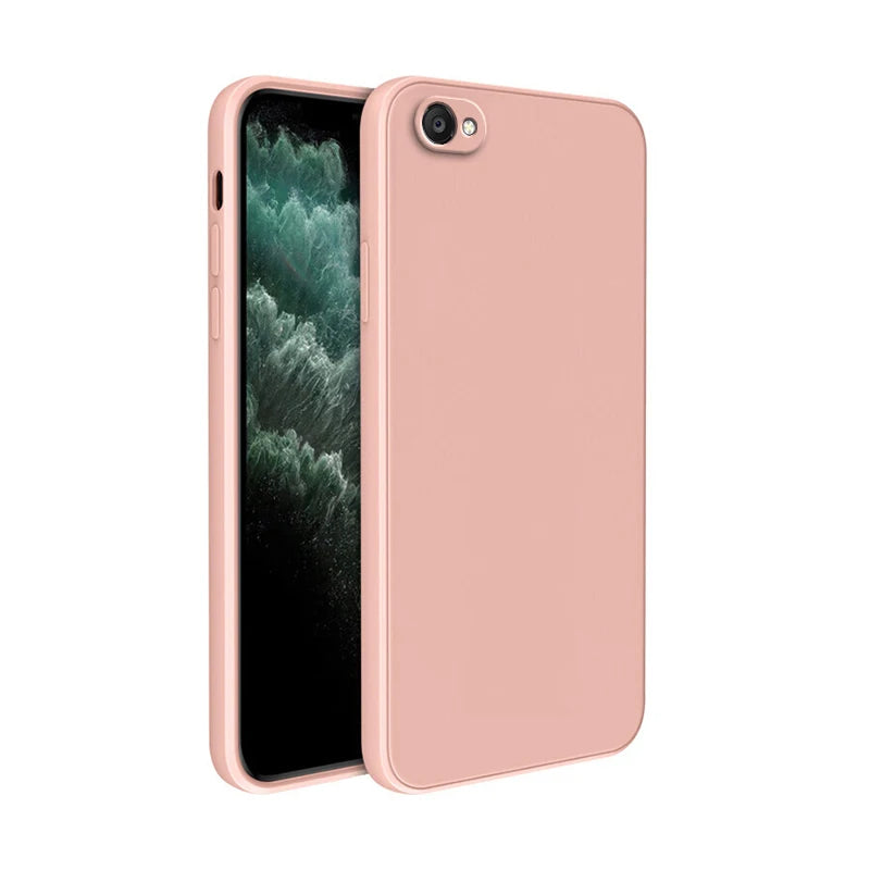 For iphone 7 Case iphone 6 6s 7 8 Plus SE 2020 2022 Cover Square Matte Silicone Luxury Classic Phone Cover Funda