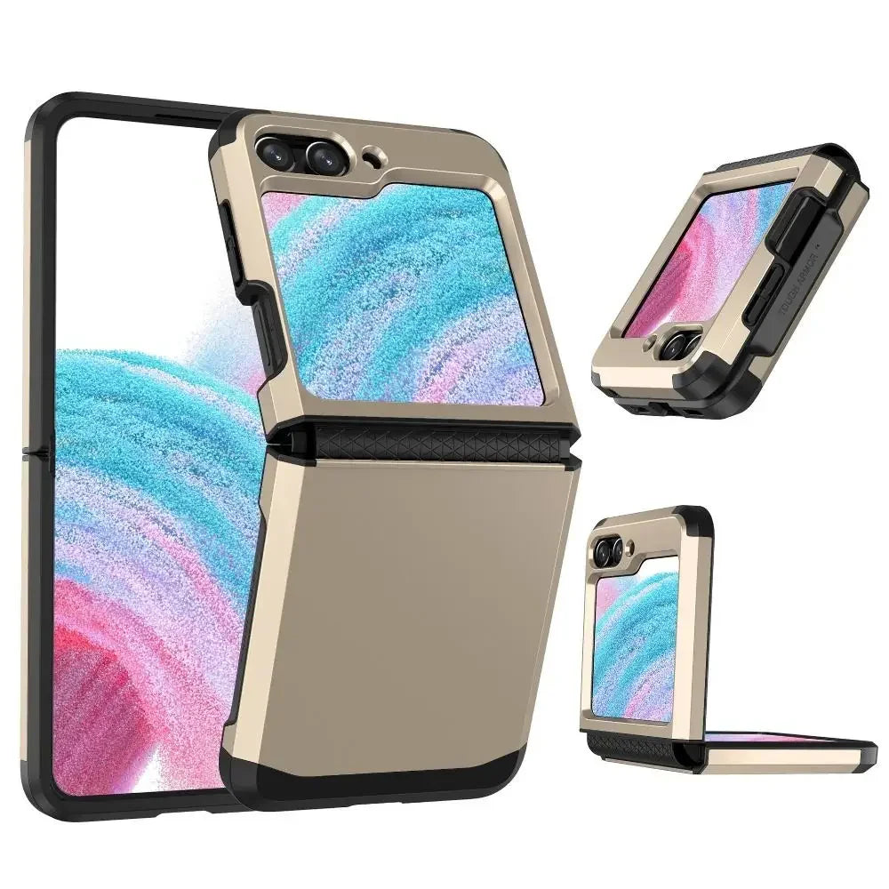 New Armor Hinge Phone Cover Shock Proof Mobile Phone Protector PC TPU Phone Full Cover For Samsung Galaxy Z Flip5