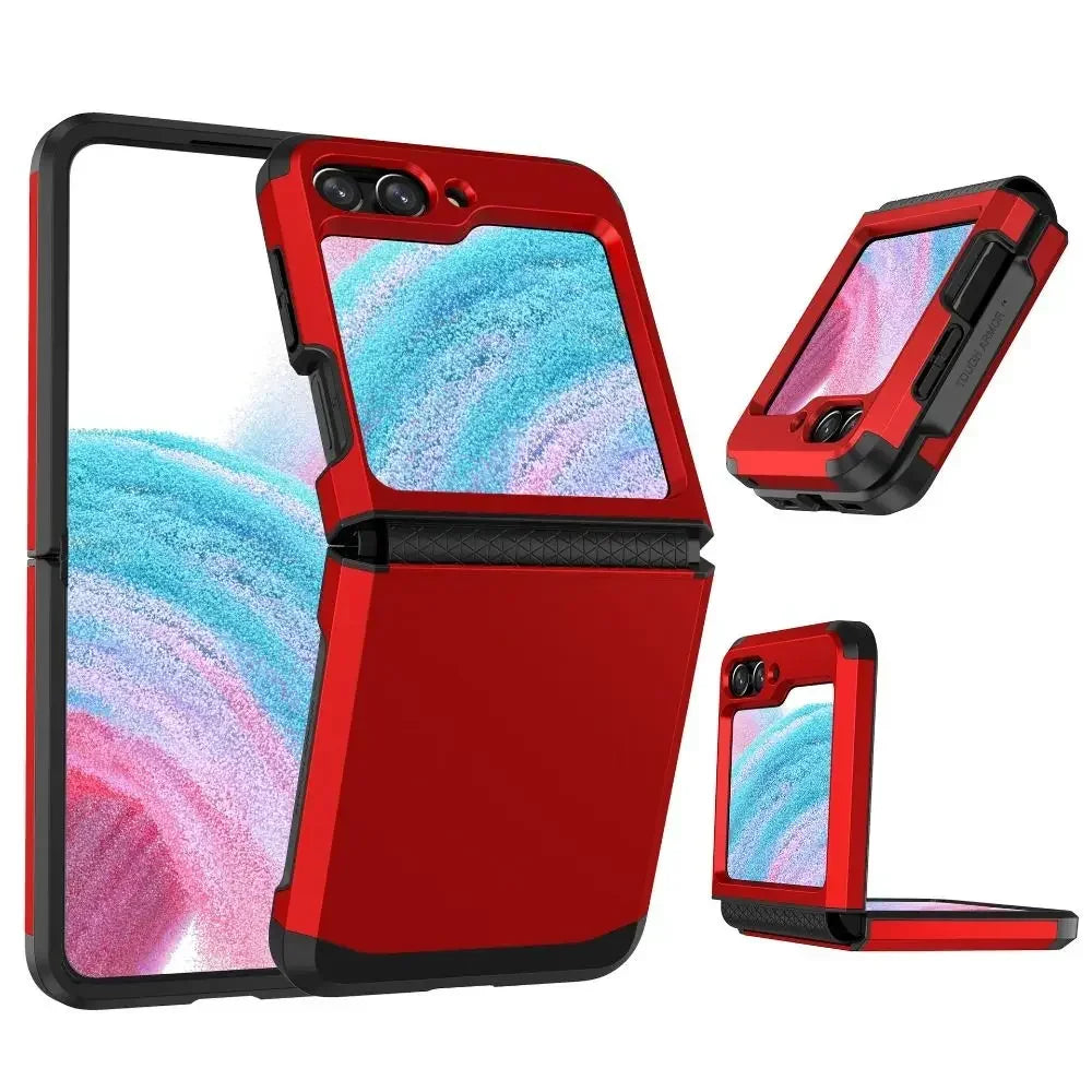 New Armor Hinge Phone Cover Shock Proof Mobile Phone Protector PC TPU Phone Full Cover For Samsung Galaxy Z Flip5