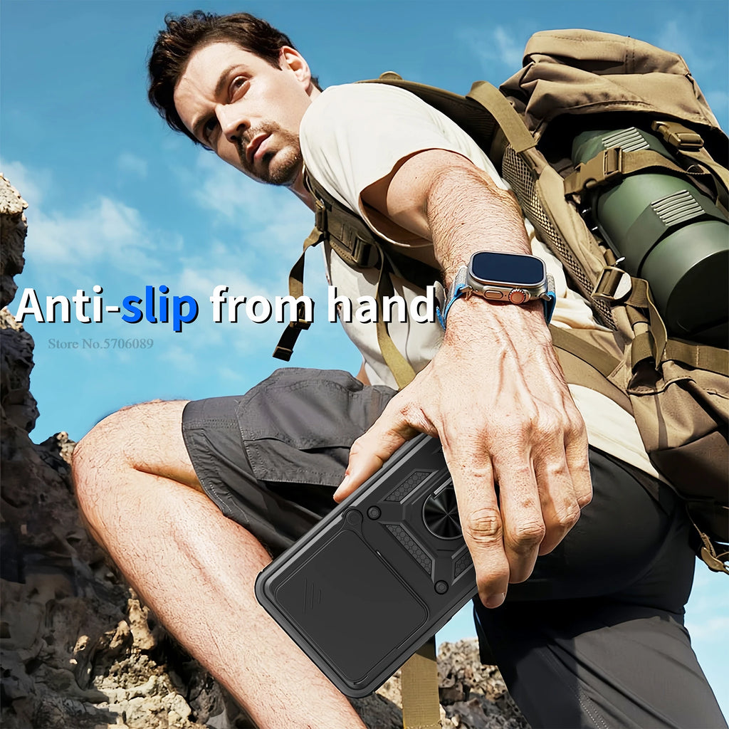 For Honor 400 Smart 5G Case Shockproof Magnetic Armor Slide Lens Phone Cover For Honor 400 Smart Case Cell Phone Coque Fundas