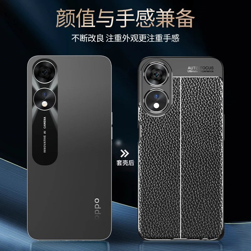 For OPPO A78 5G Case Cover OPPO A 78 A78 5G Capas New Armor Phone Back Soft Shockproof Bumper TPU Leather Fundas OPPO A78 Cover