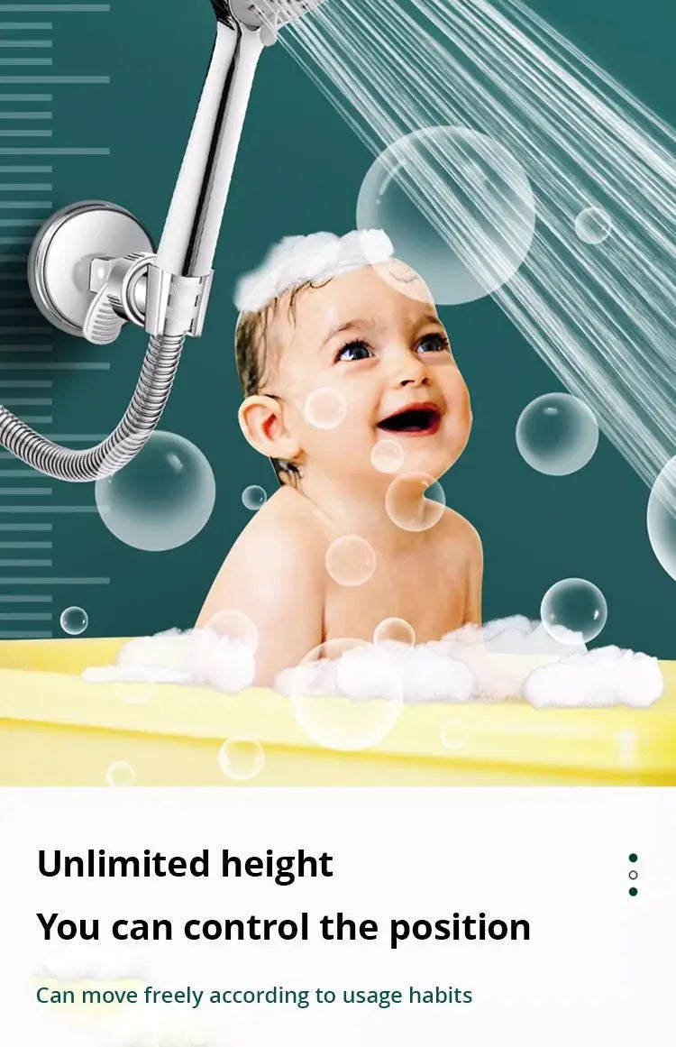 Adjustable Shower Rack Suction Cup Type Lotus Canopy Bracket Handheld Shower Head Bathroom Nozzle Fixed Base