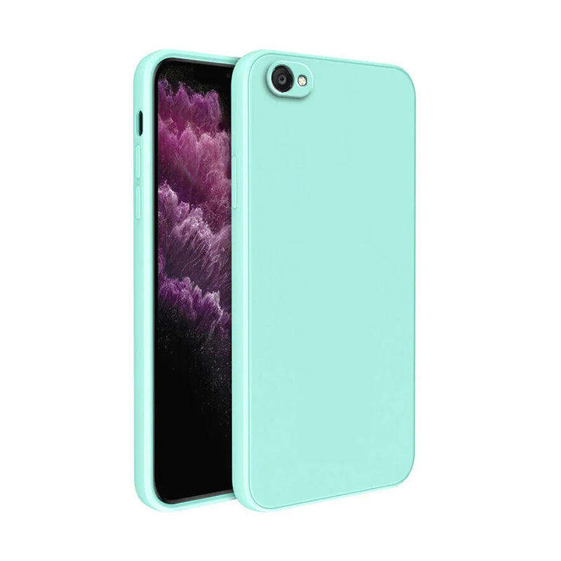 For iphone 7 Case iphone 6 6s 7 8 Plus SE 2020 2022 Cover Square Matte Silicone Luxury Classic Phone Cover Funda