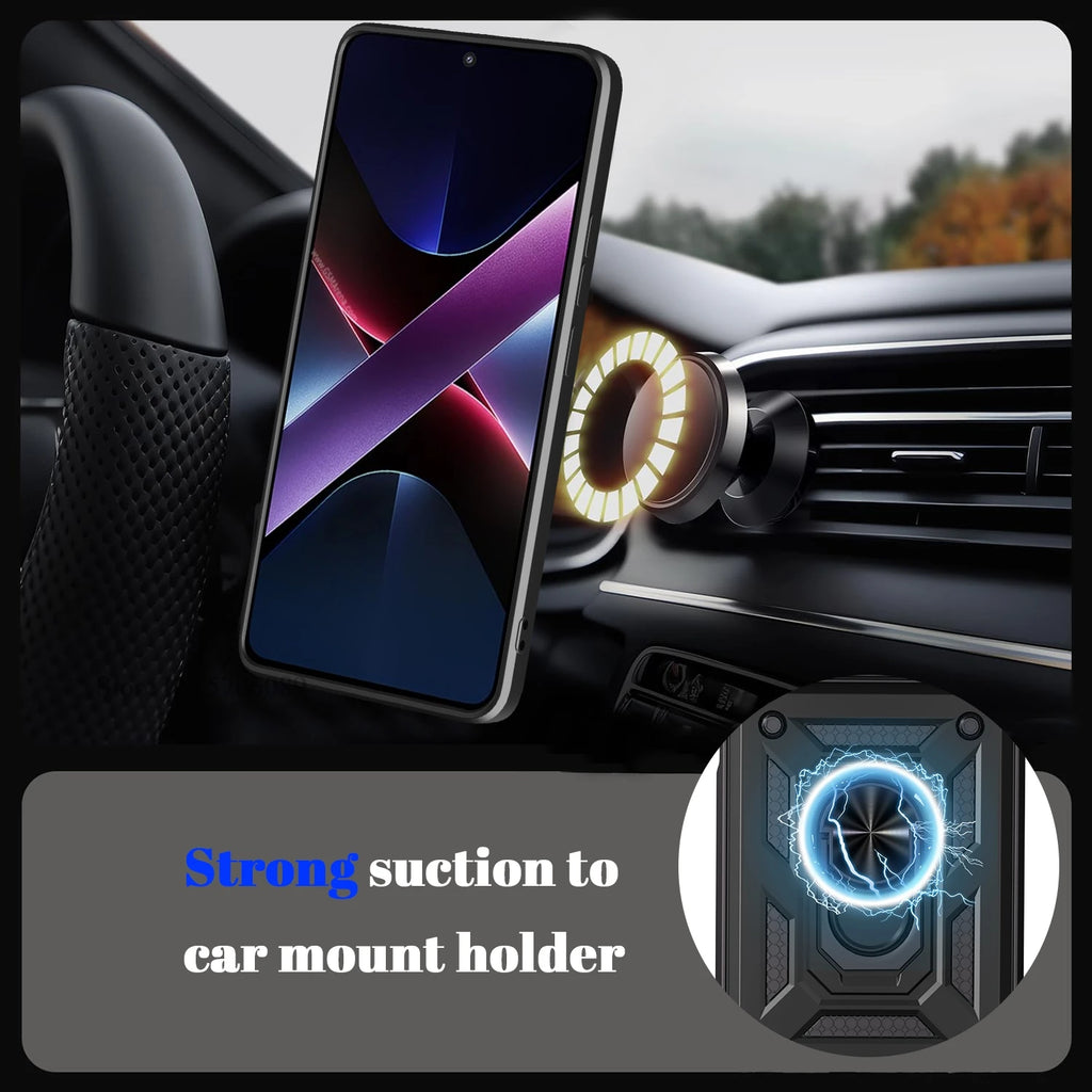For Honor 400 Smart 5G Case Shockproof Magnetic Armor Slide Lens Phone Cover For Honor 400 Smart Case Cell Phone Coque Fundas
