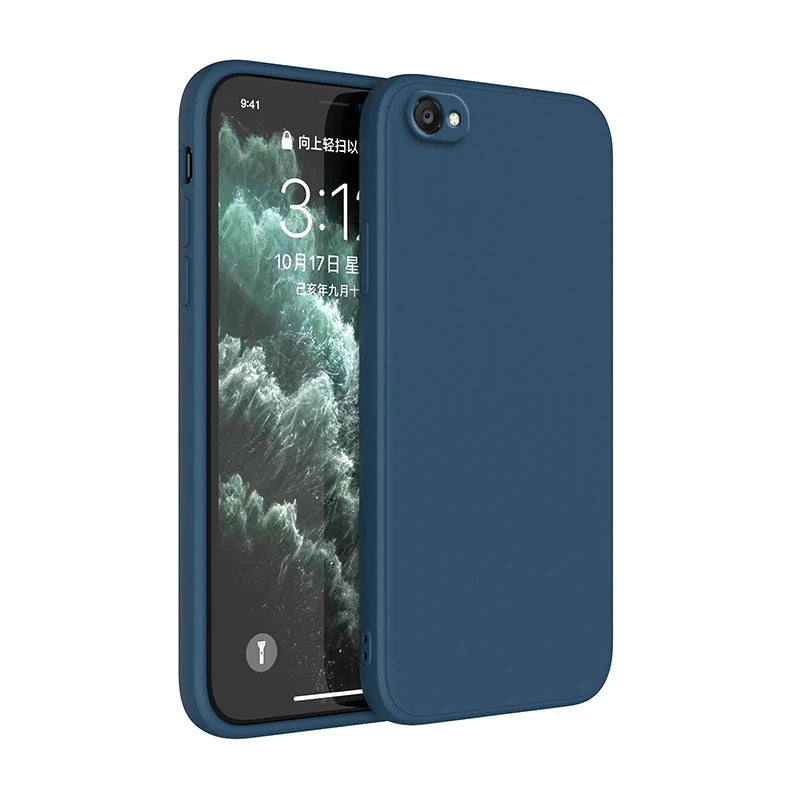 For iphone 7 Case iphone 6 6s 7 8 Plus SE 2020 2022 Cover Square Matte Silicone Luxury Classic Phone Cover Funda
