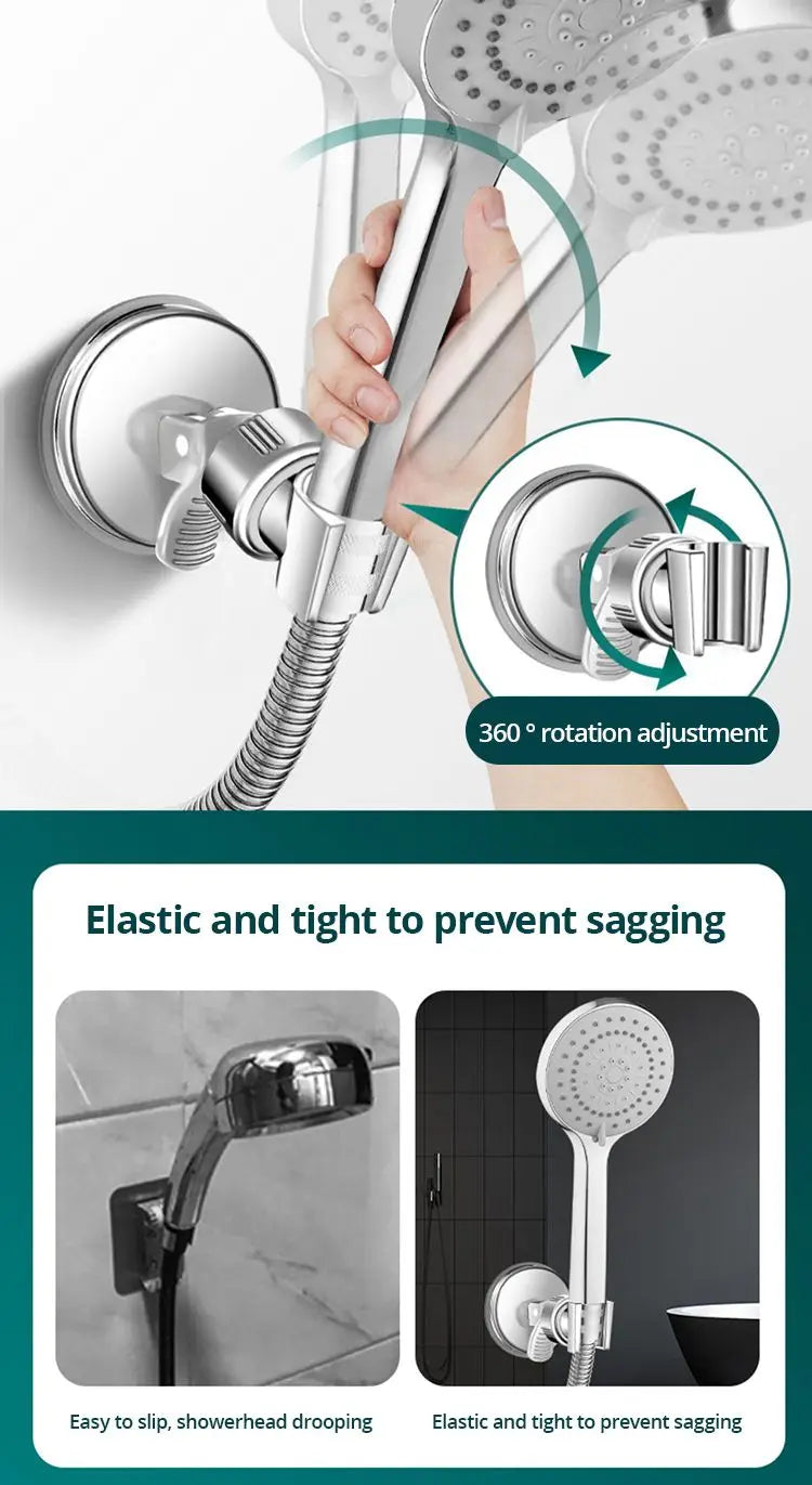 Adjustable Shower Rack Suction Cup Type Lotus Canopy Bracket Handheld Shower Head Bathroom Nozzle Fixed Base