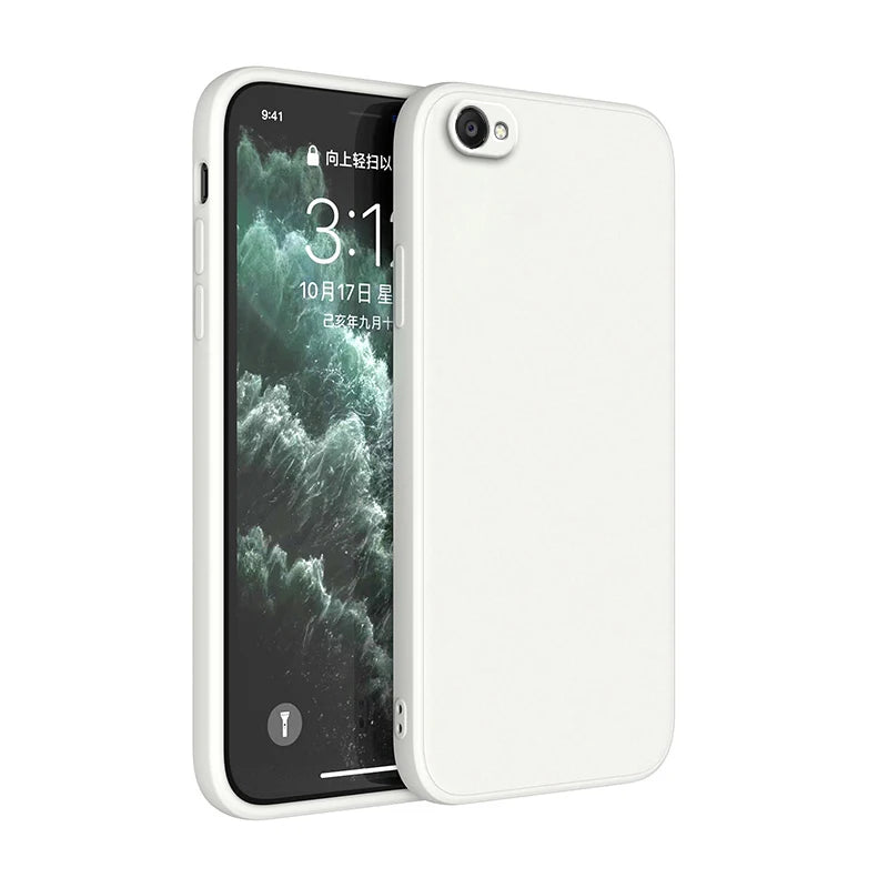 For iphone 7 Case iphone 6 6s 7 8 Plus SE 2020 2022 Cover Square Matte Silicone Luxury Classic Phone Cover Funda