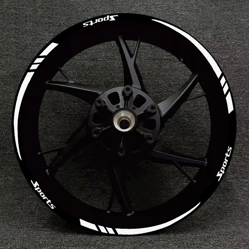 12pcs Motorcycle Hub Stickers Sport Stripe Wheel Rim Waterproof Vinyl Decals Removable Motorbike Hub Decoration Hub Accessories