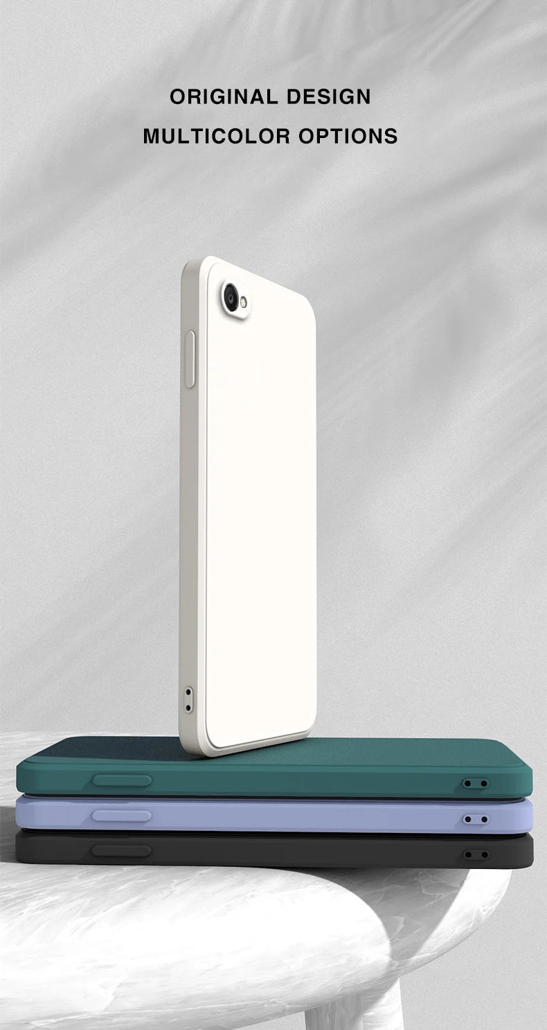 For iphone 7 Case iphone 6 6s 7 8 Plus SE 2020 2022 Cover Square Matte Silicone Luxury Classic Phone Cover Funda