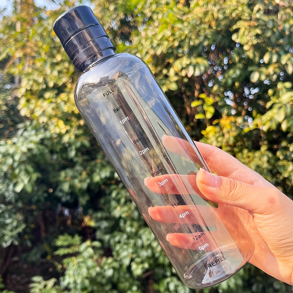 [High-Quality Water Bottle] Transparent Water Bottle with Blue Lid | Durable PC Material, Leak-Proof Design